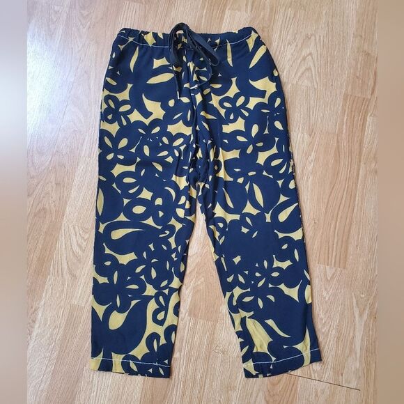 🦋 MARNI 🦋 Pull-on Crepe Ankle Pants - [Size 2, Mustard/Black] - Picture 1 of 13